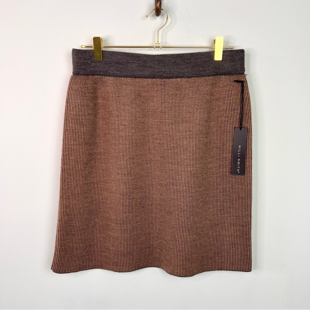 Willi Smith Wool Knit Pencil Skirt